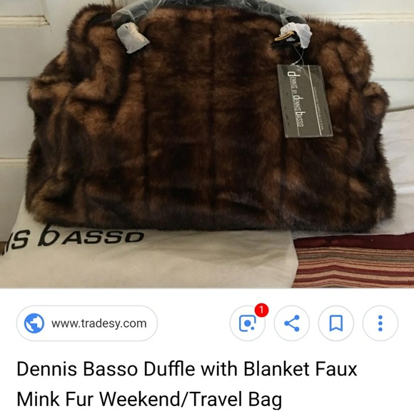 dennis basso Handbags - Dennis Basso Faux Fur Tote